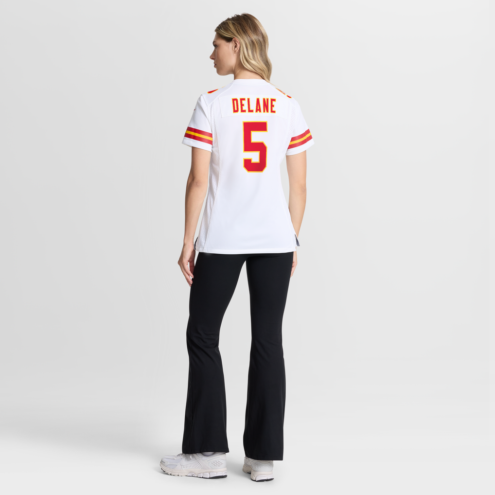 Women's Kansas City Chiefs Mansoor Delane Nike White Game Jersey - Image 6