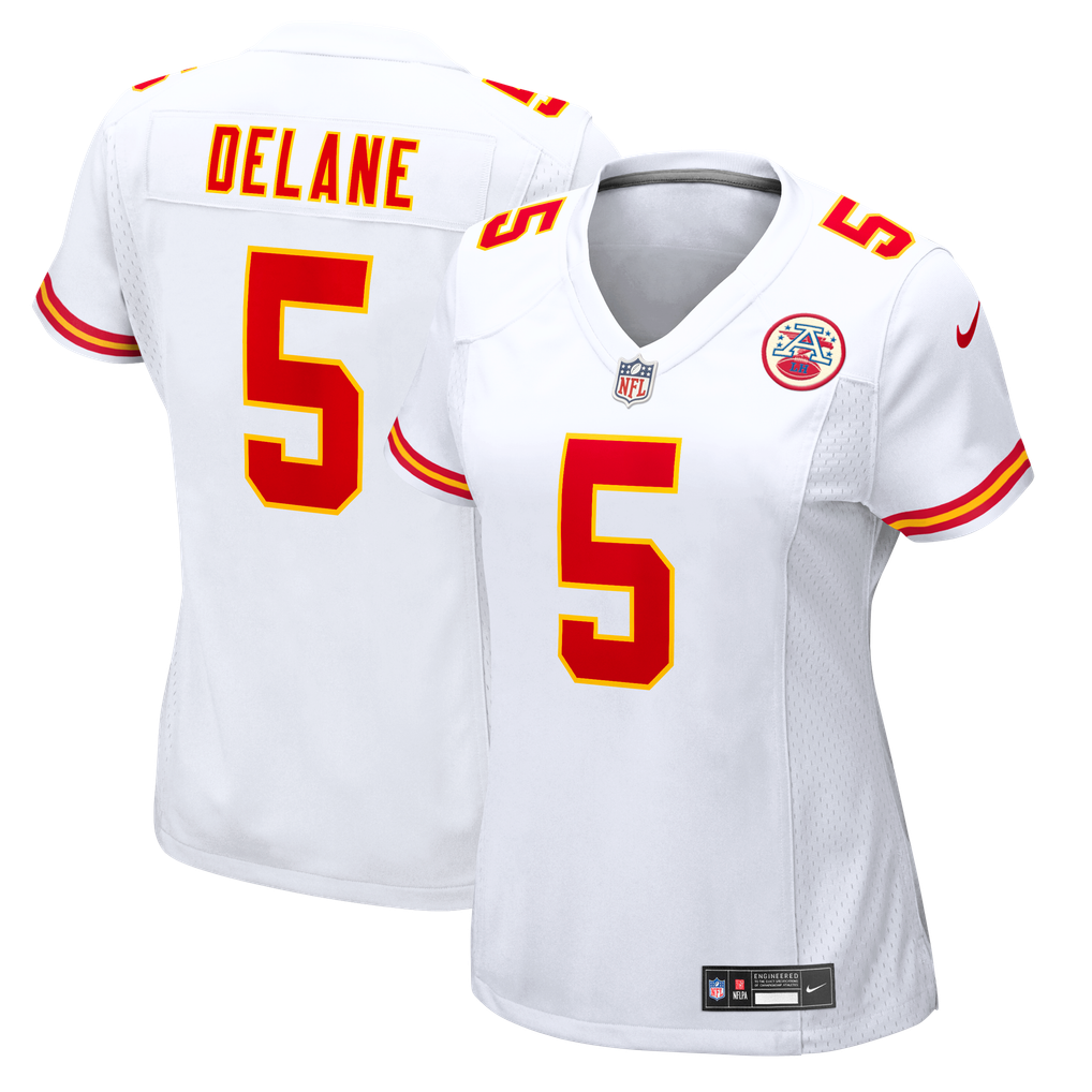 Women's Kansas City Chiefs Mansoor Delane Nike White Game Jersey - Image 1