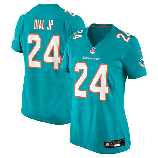 Women's Miami Dolphins Marcellas Dial Jr. Nike Aqua Team Game Jersey - Image 1