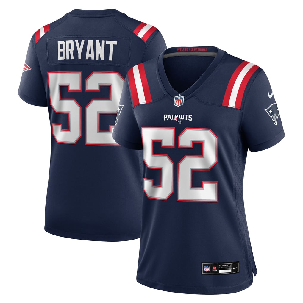 Women's New England Patriots Marcus Bryant Nike  Navy Team Game Jersey - Image 1