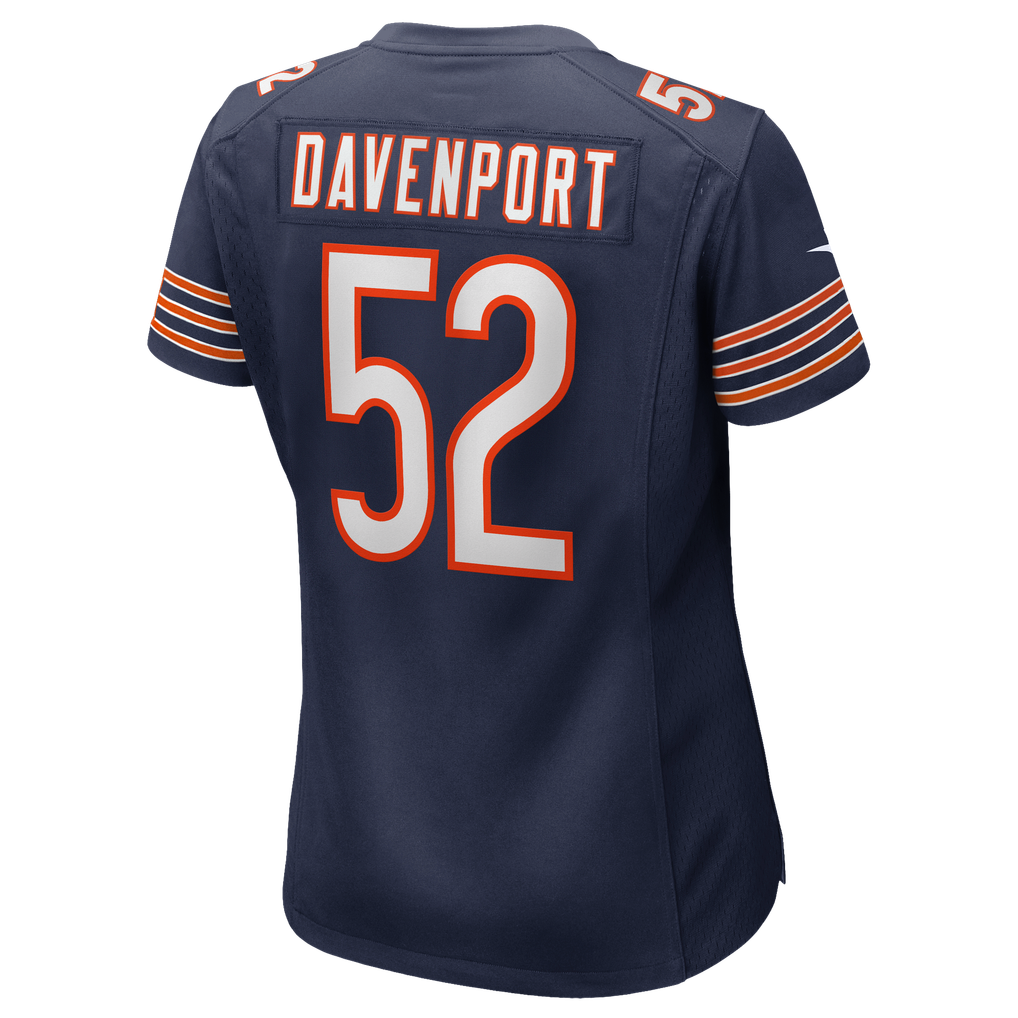 Women's Chicago Bears Marcus Davenport Nike Navy Team Game Jersey - Image 8