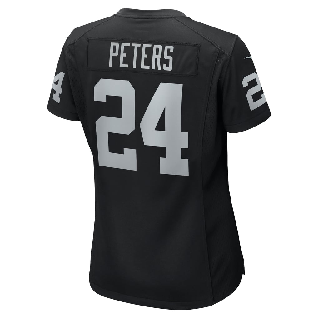 Women's Las Vegas Raiders Marcus Peters Nike  Black Team Game Jersey - Image 4