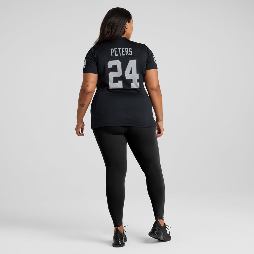 Women's Las Vegas Raiders Marcus Peters Nike  Black Team Game Jersey - Image 8