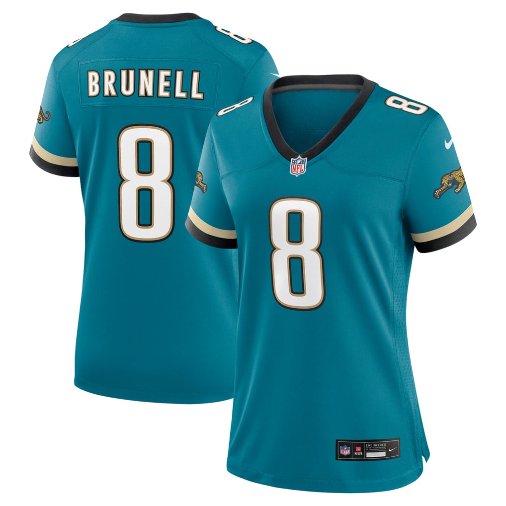 Women's Jacksonville Jaguars Mark Brunell Nike Teal Prowler Throwback Retired Player Game Jersey - Image 2