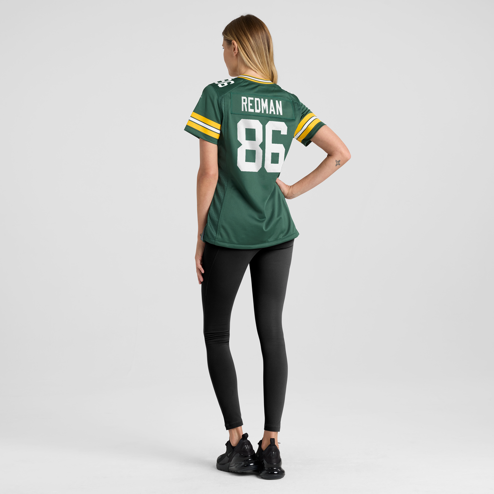 Women's Green Bay Packers Mark Redman Nike Green Team Game Jersey - Image 4