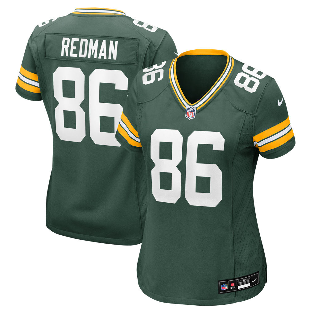 Women's Green Bay Packers Mark Redman Nike Green Team Game Jersey - Image 1