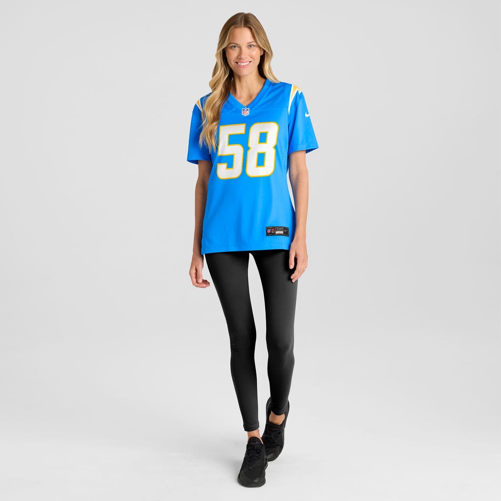 Women's Los Angeles Chargers Marlowe Wax Nike  Powder Blue Team Game Jersey - Image 5