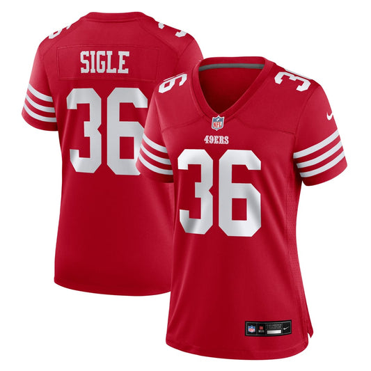 Women's San Francisco 49ers Marques Sigle Nike  Scarlet Team Game Jersey - Image 1