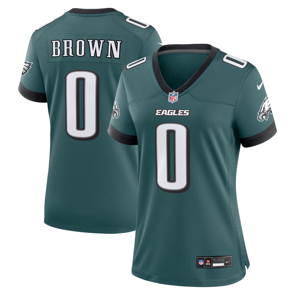 Women's Philadelphia Eagles Marquise Brown Nike  Midnight Green Team Game Jersey - Image 1