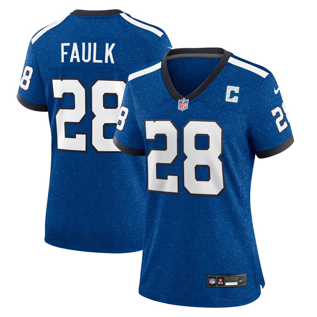 Women's Indianapolis Colts Marshall Faulk Nike Royal Indiana Nights Alternate Game Jersey - Image 1