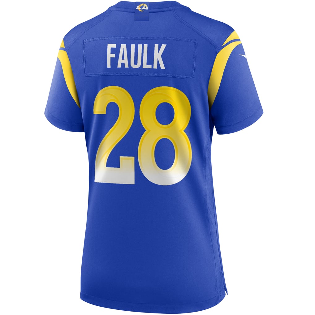 Women's Los Angeles Rams Marshall Faulk Nike Royal Game Retired Player Jersey - Image 4