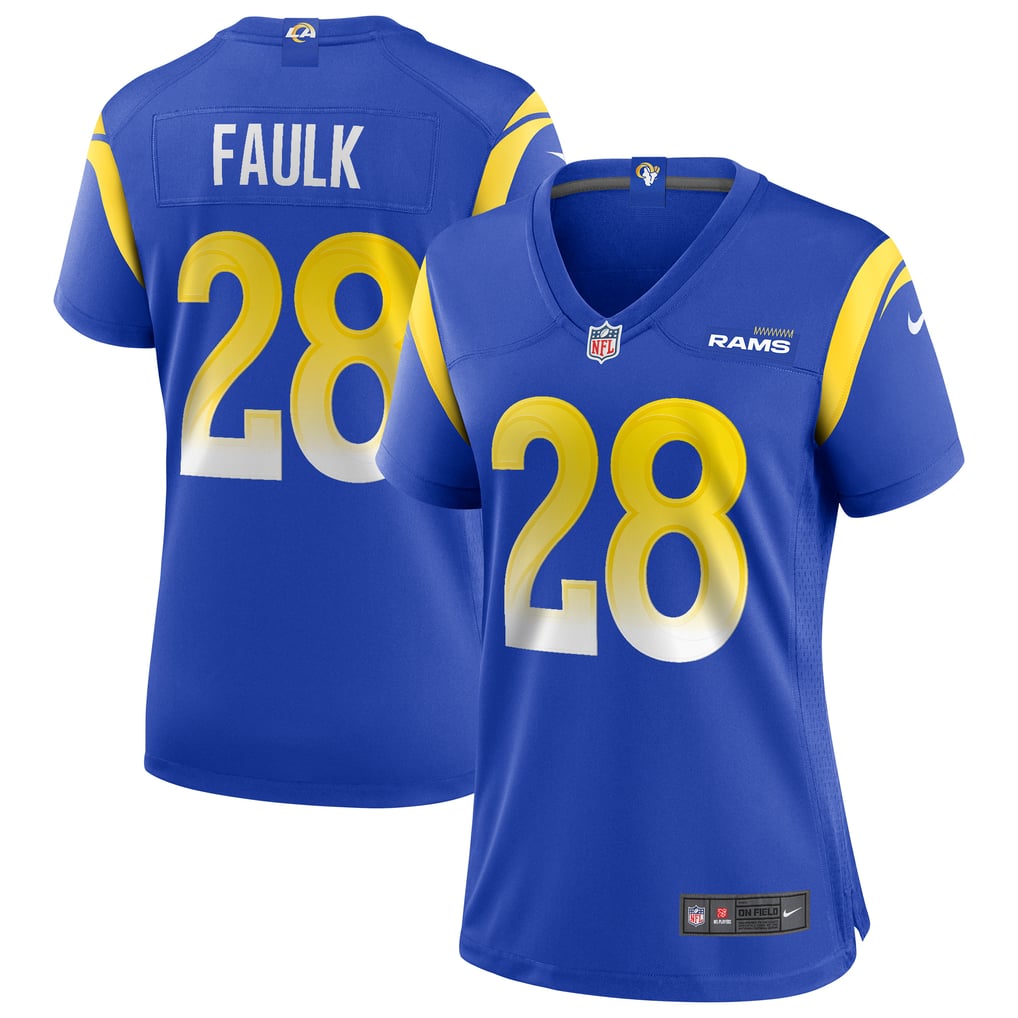Women's Los Angeles Rams Marshall Faulk Nike Royal Game Retired Player Jersey - Image 1