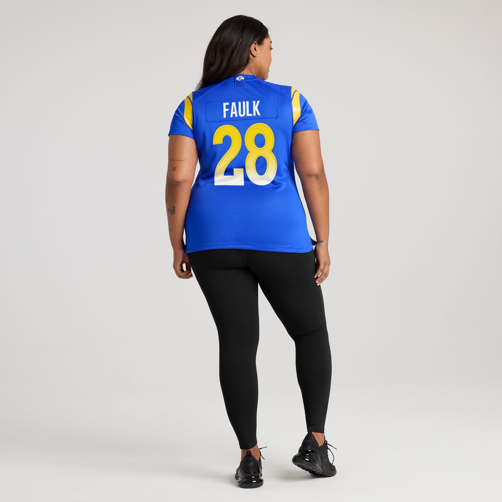Women's Los Angeles Rams Marshall Faulk Nike Royal Game Retired Player Jersey - Image 8