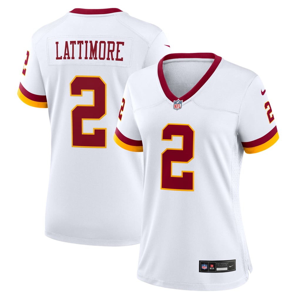Women's Washington Commanders Marshon Lattimore Nike White Game Super Bowl Era Jersey - Image 1