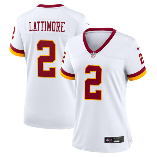 Women's Washington Commanders Marshon Lattimore Nike White Game Super Bowl Era Jersey - Image 1