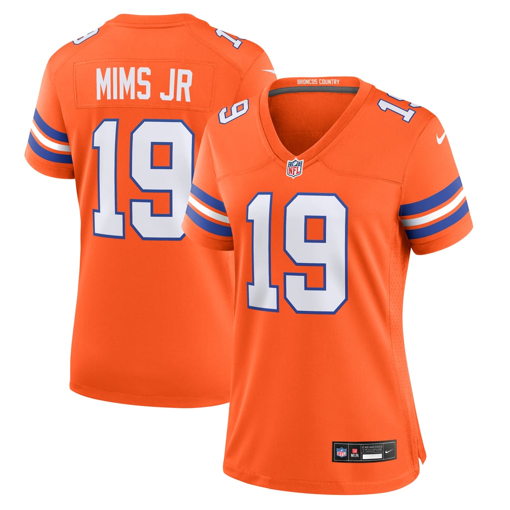 Women's Denver Broncos Marvin Mims Jr Nike Orange Mile High Collection 1977 Throwback Player Game Jersey - Image 1