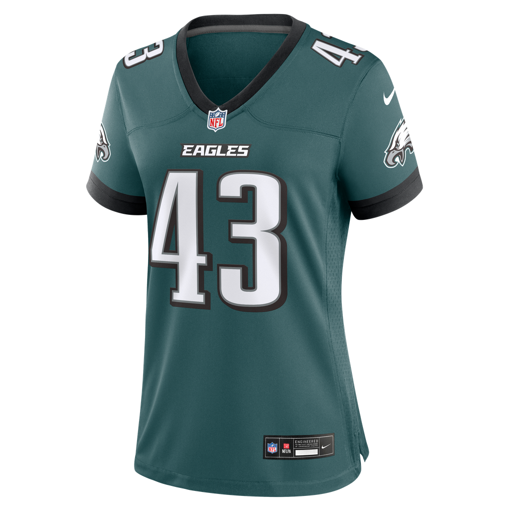 Women's Philadelphia Eagles Mason Reiger Nike Midnight Green Team Game Jersey - Image 3