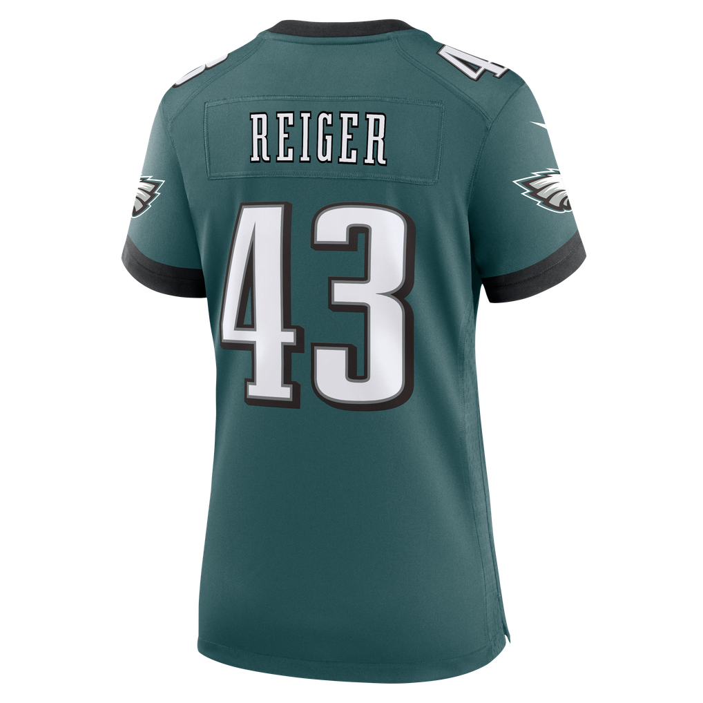 Women's Philadelphia Eagles Mason Reiger Nike Midnight Green Team Game Jersey - Image 4