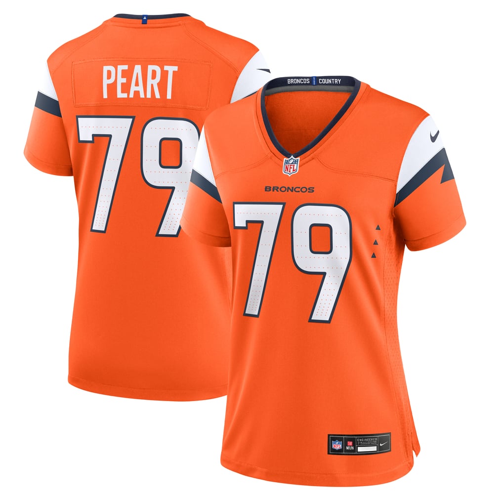 Women's Denver Broncos Matt Peart Nike  Orange Team Game Jersey - Image 1