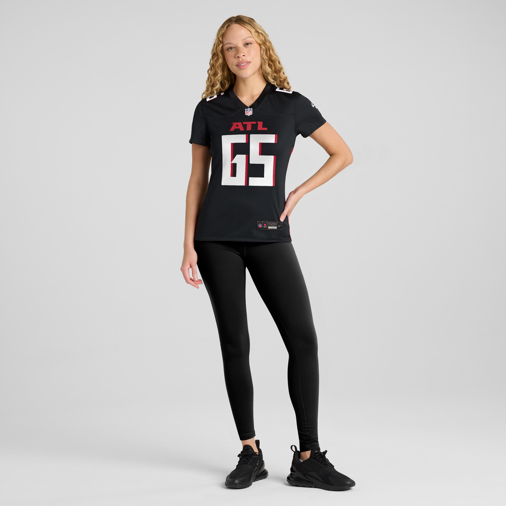 Women's Atlanta Falcons Matthew Bergeron Nike Black Team Game Jersey
