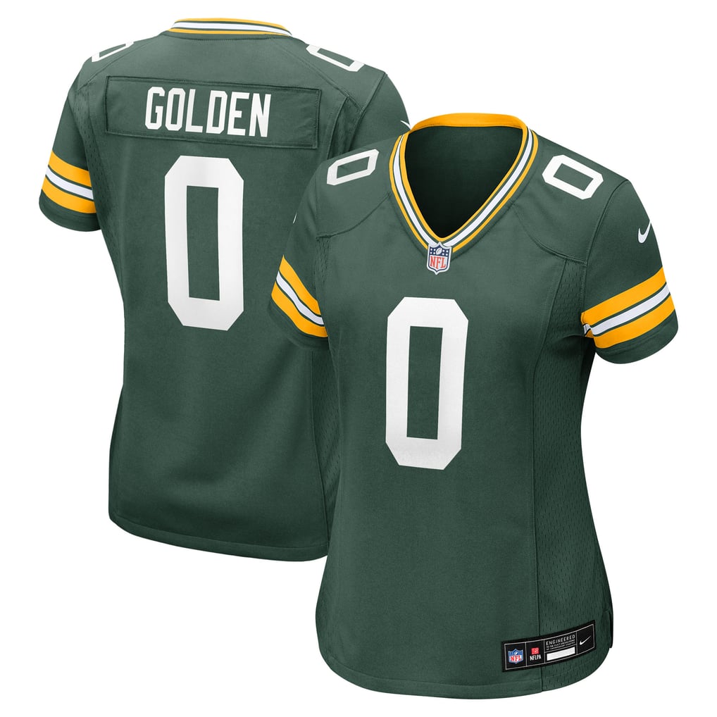 Women's Green Bay Packers Matthew Golden Nike Green Team Game Jersey - Image 1