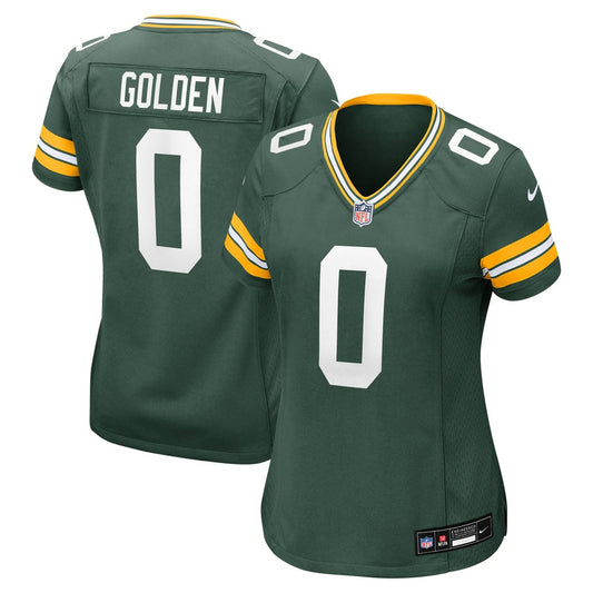 Women's Green Bay Packers Matthew Golden Nike Green Team Game Jersey - Image 1