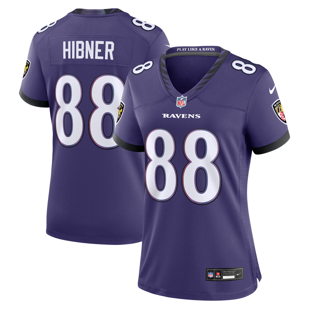 Women's Baltimore Ravens Matthew Hibner Nike Purple Team Game Jersey