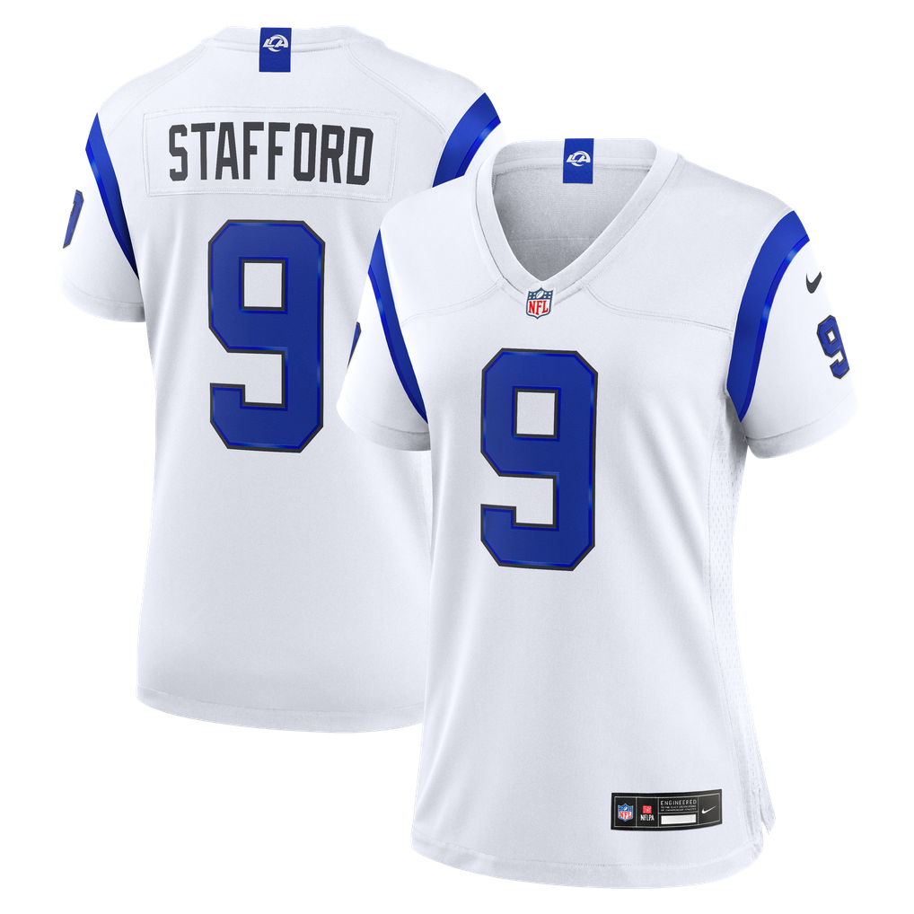 Women's Los Angeles Rams Matthew Stafford Nike Fearsome White Game Jersey - Image 2