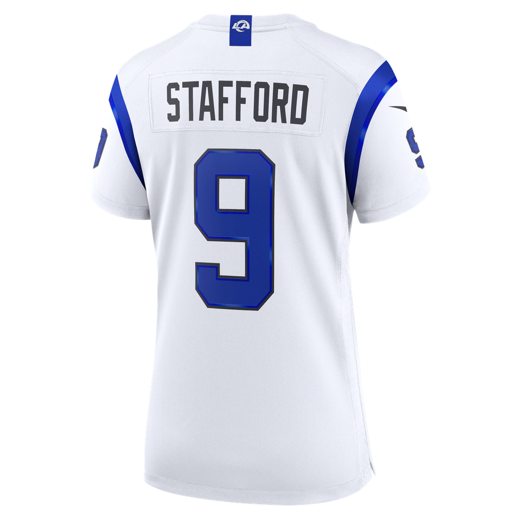 Women's Los Angeles Rams Matthew Stafford Nike Fearsome White Game Jersey - Image 4