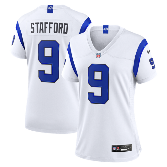 Women's Los Angeles Rams Matthew Stafford Nike Fearsome White Game Jersey - Image 1