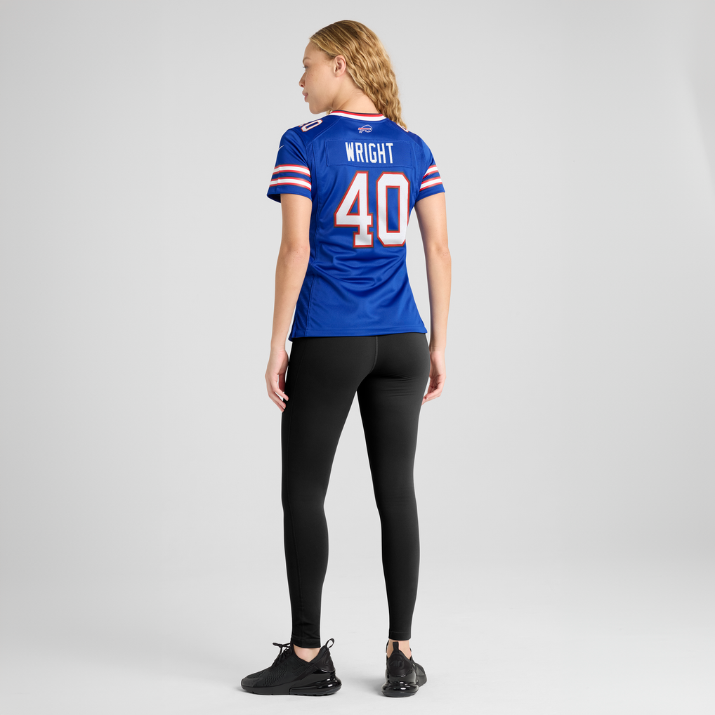 Women's Buffalo Bills Matthew Wright Nike  Royal Team Game Jersey - Image 6