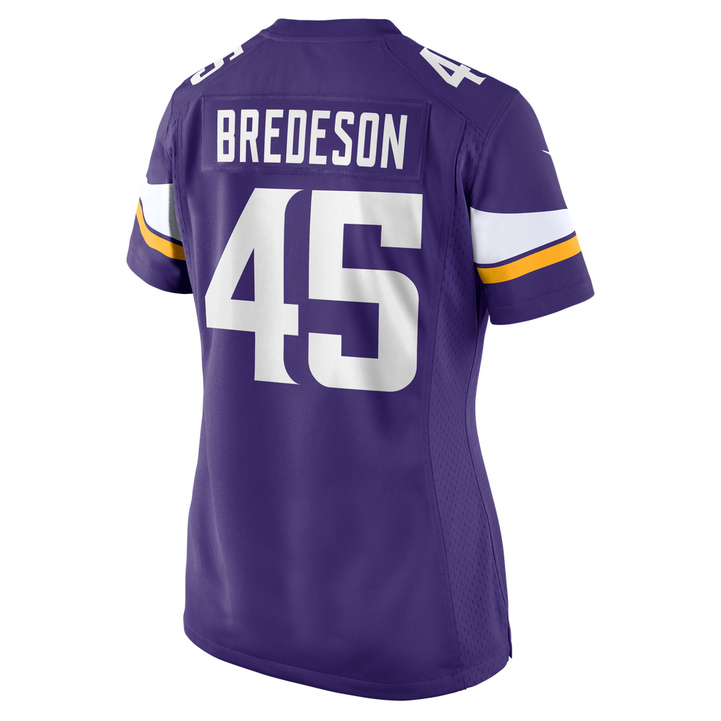 Women's Minnesota Vikings Max Bredeson Nike Purple Team Game Jersey - Image 8