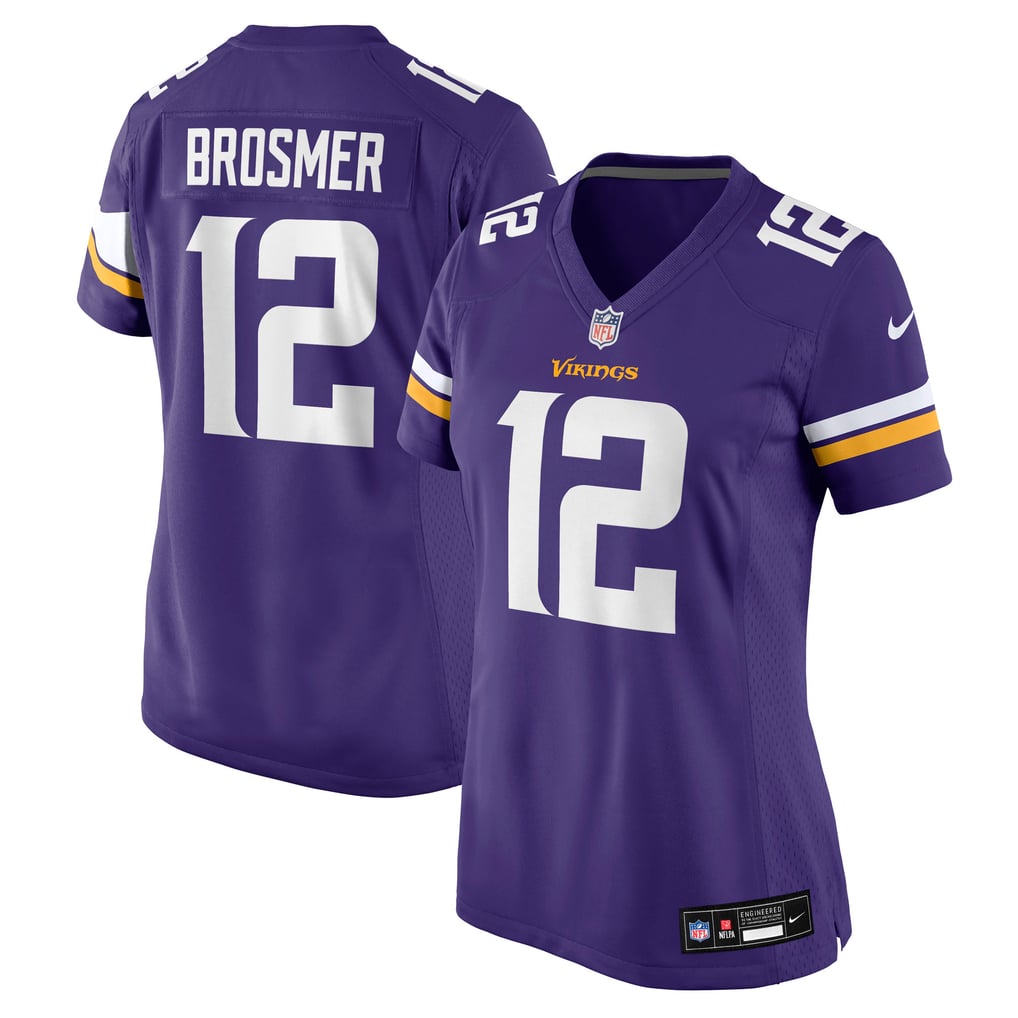 Women's Minnesota Vikings Max Brosmer Nike  Purple Team Game Jersey - Image 2