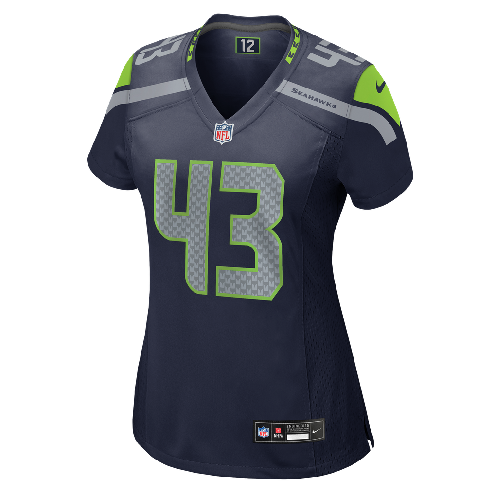 Women's Seattle Seahawks Maxen Hook Nike College Navy Team Game Jersey - Image 7