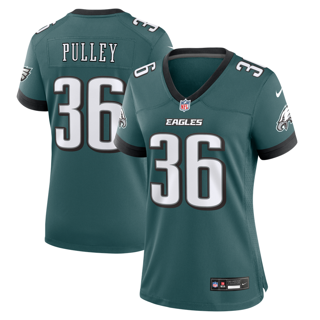 Women's Philadelphia Eagles Maximus Pulley Nike Midnight Green Team Game Jersey - Image 2