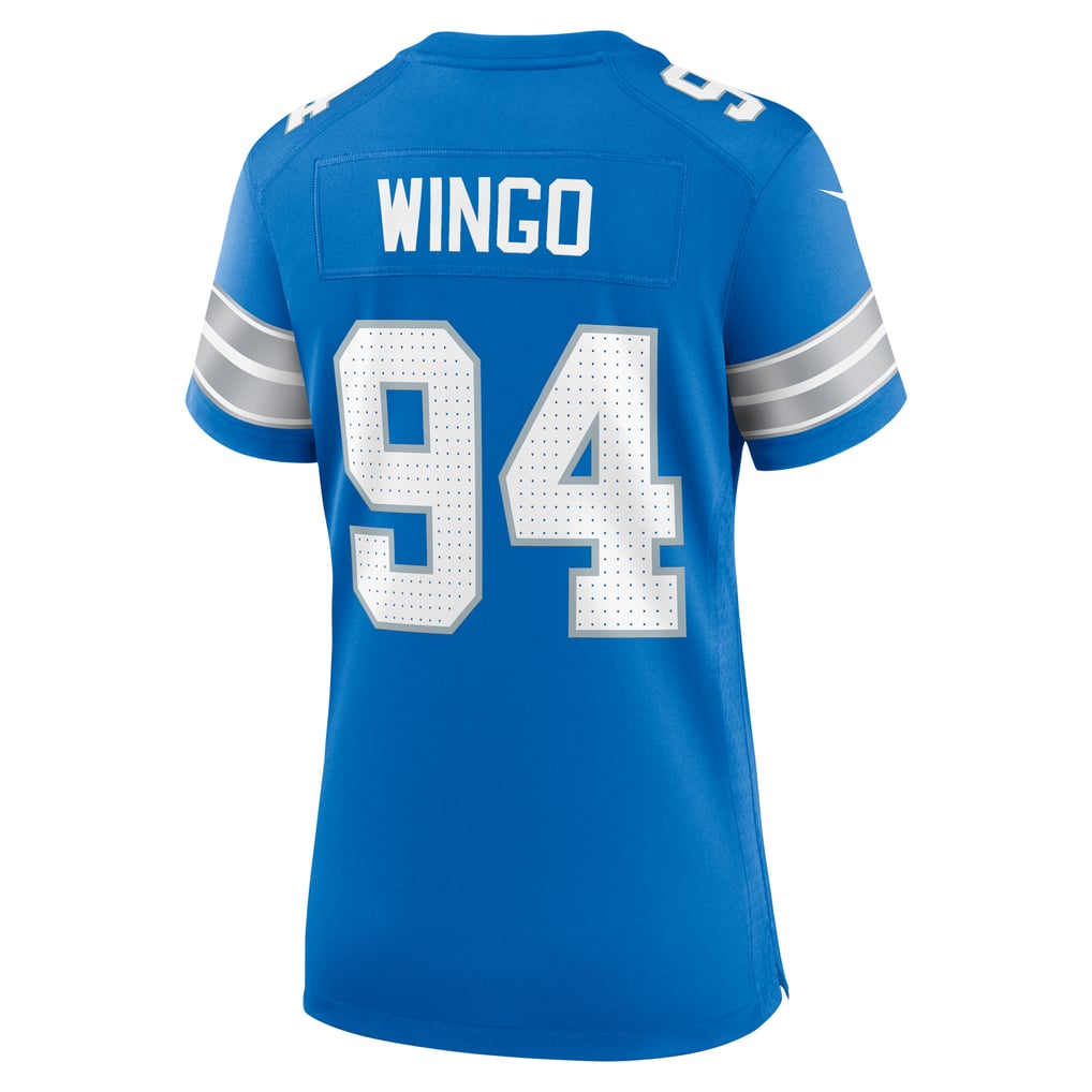 Women's Detroit Lions Mekhi Wingo Nike  Blue Team Game Jersey - Image 4
