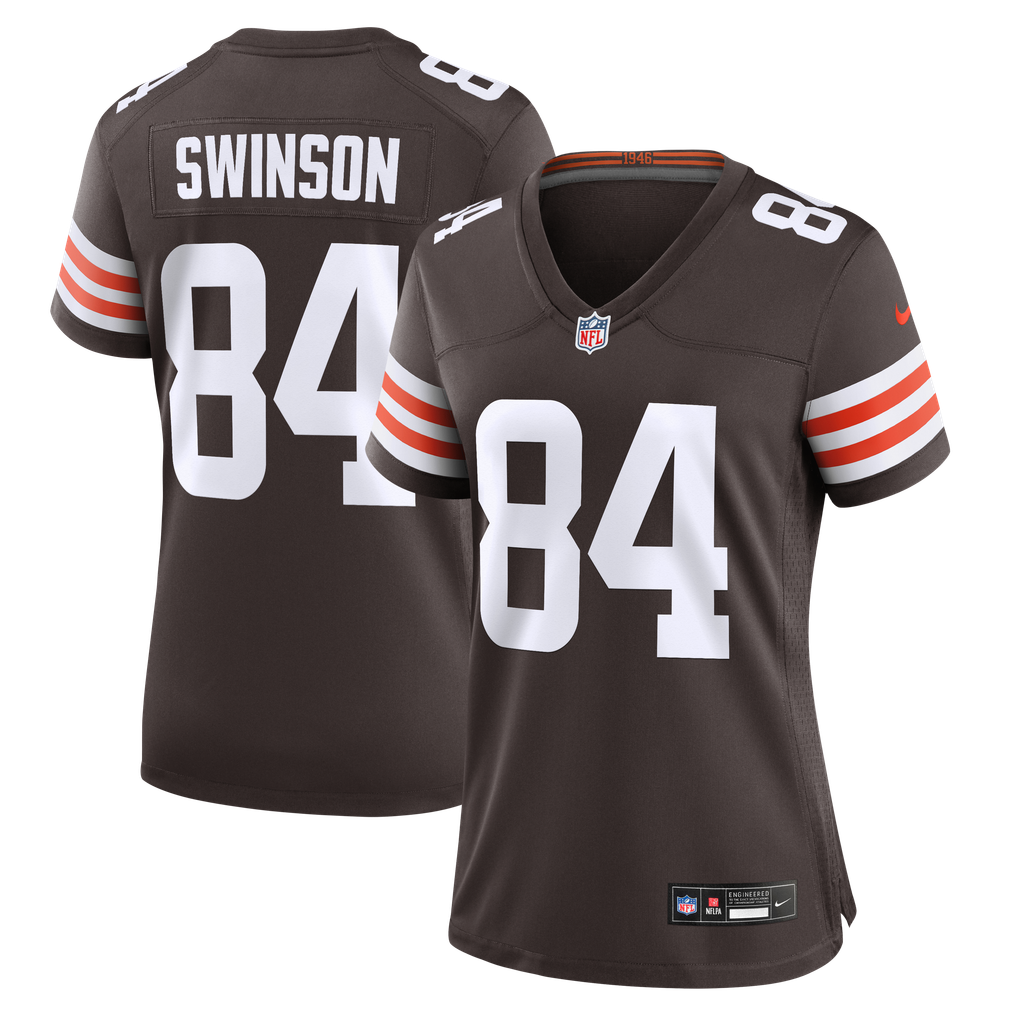 Women's Cleveland Browns Messiah Swinson Nike Brown Team Game Jersey - Image 2