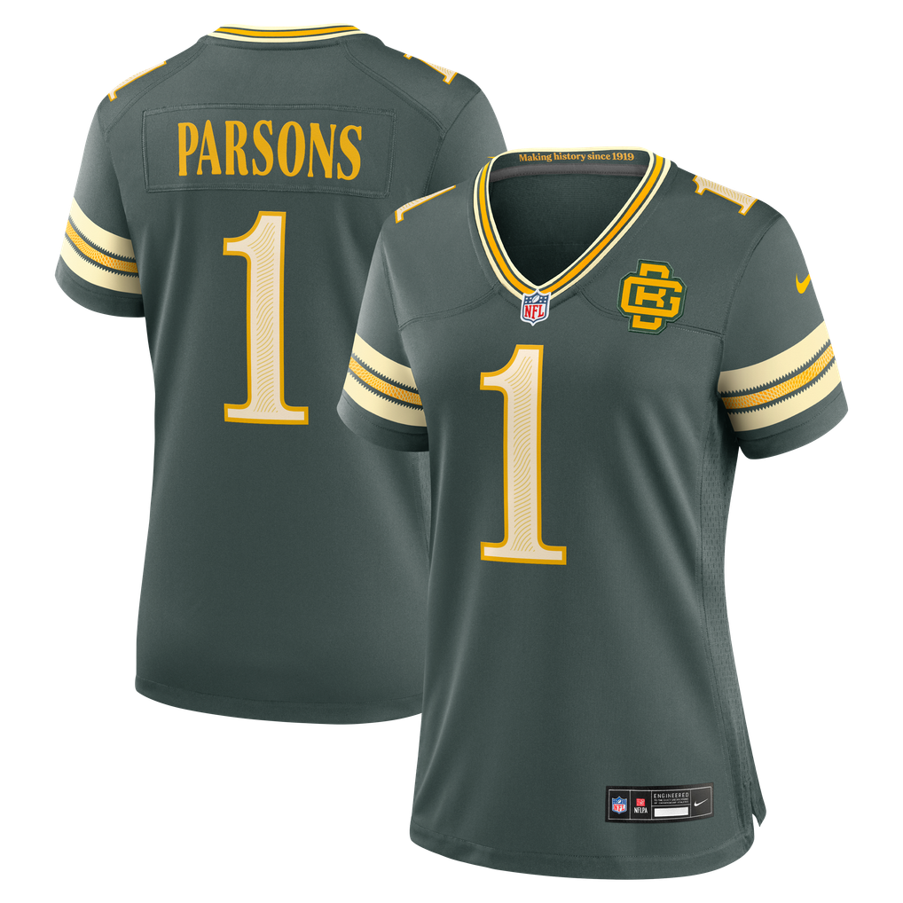 Women's Green Bay Packers Micah Parsons Nike Green 2026 Rivalries Collection Game Jersey - Image 2