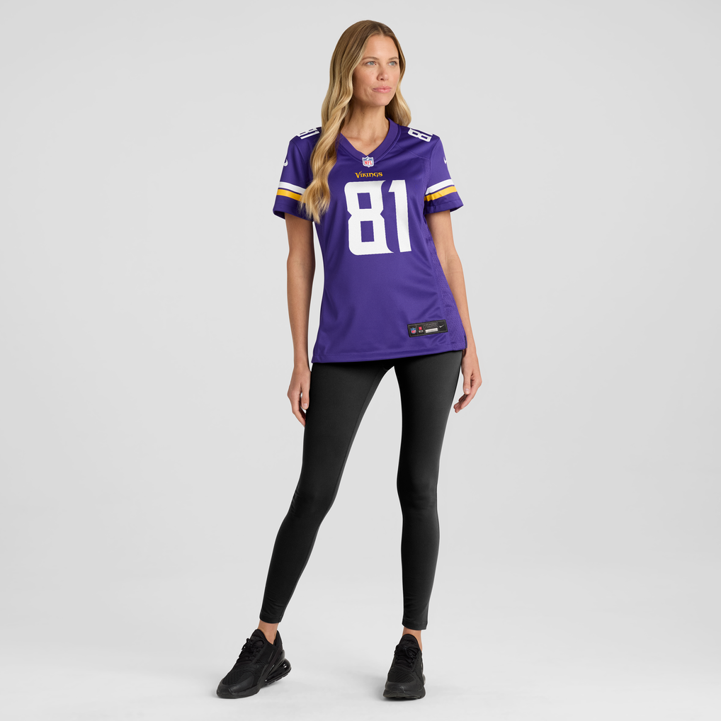 Women's Minnesota Vikings Michael Briscoe Nike Purple Team Game Jersey - Image 3