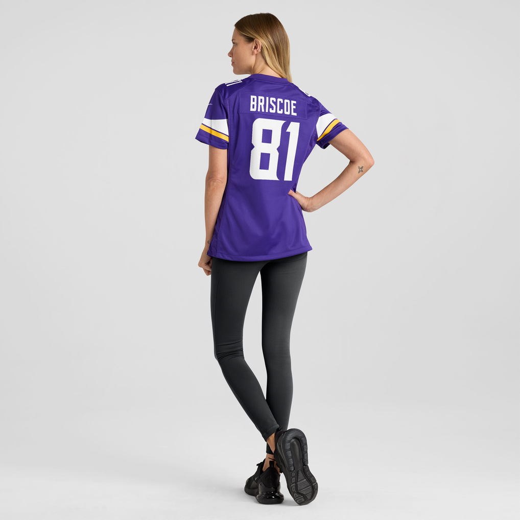 Women's Minnesota Vikings Michael Briscoe Nike Purple Team Game Jersey - Image 4