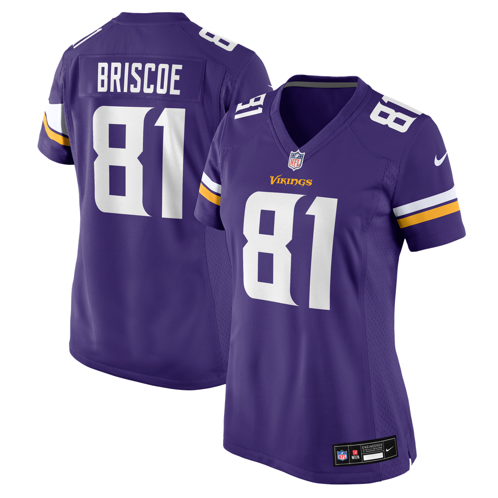 Women's Minnesota Vikings Michael Briscoe Nike Purple Team Game Jersey - Image 1