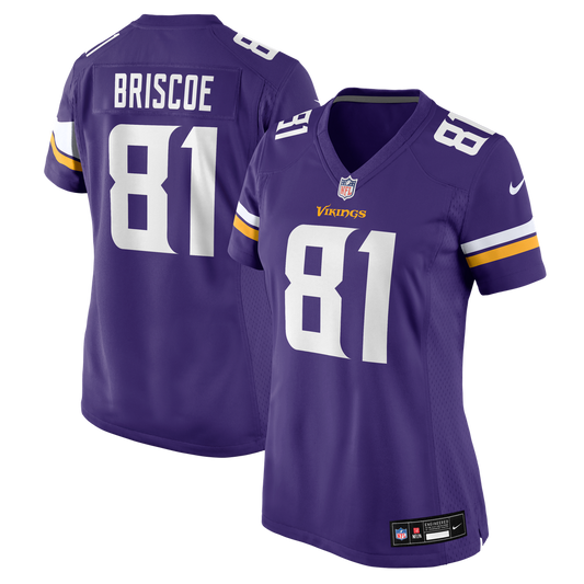 Women's Minnesota Vikings Michael Briscoe Nike Purple Team Game Jersey - Image 1