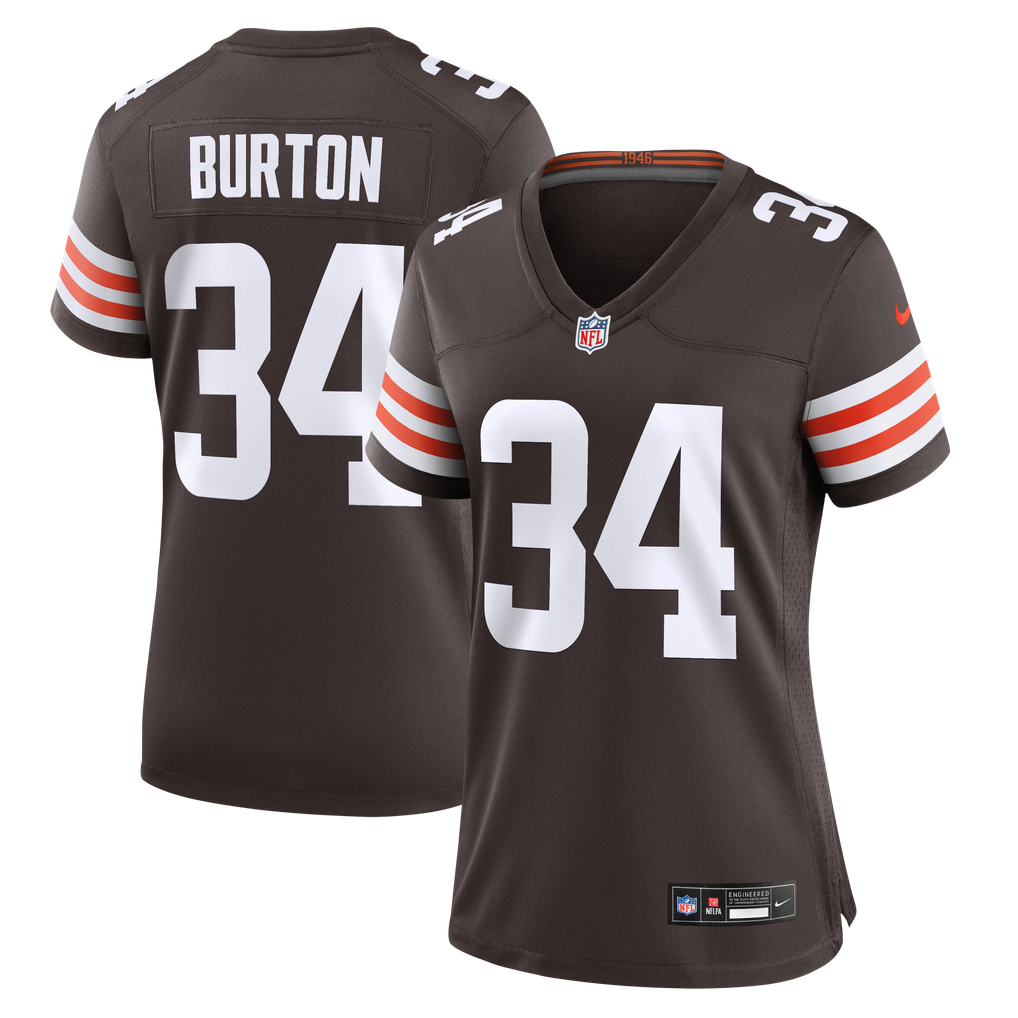 Women's Cleveland Browns Michael Burton Nike Brown Team Game Jersey - Image 2