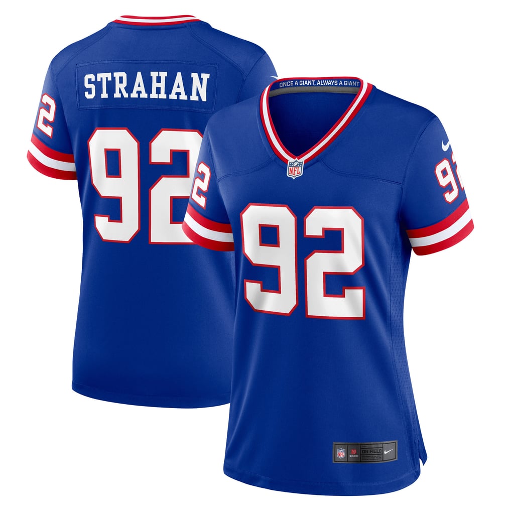 Women's New York Giants Michael Strahan Nike Royal Classic Retired Player Game Jersey - Image 2