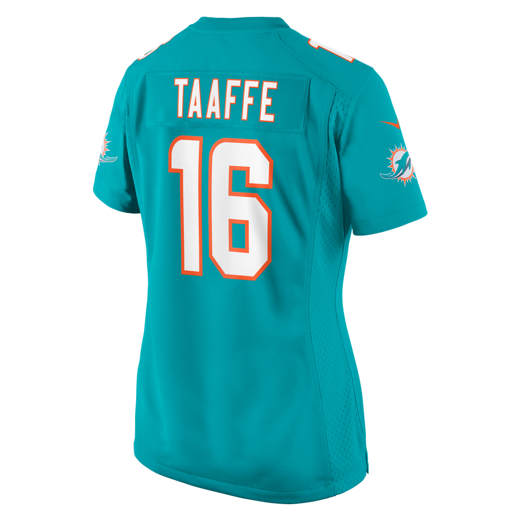 Women's Miami Dolphins Michael Taaffe Nike Aqua Team Game Jersey - Image 8