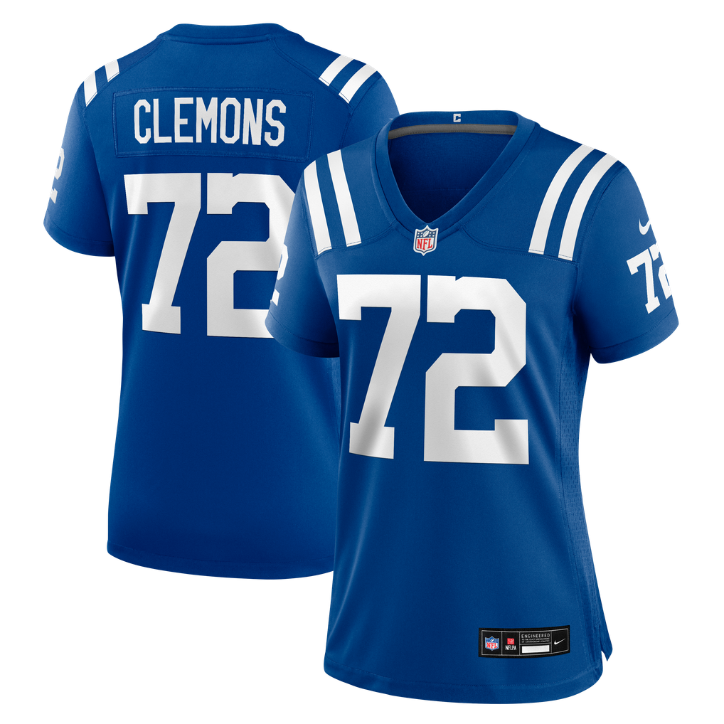 Women's Indianapolis Colts Micheal Clemons Nike Royal Team Game Jersey - Image 2