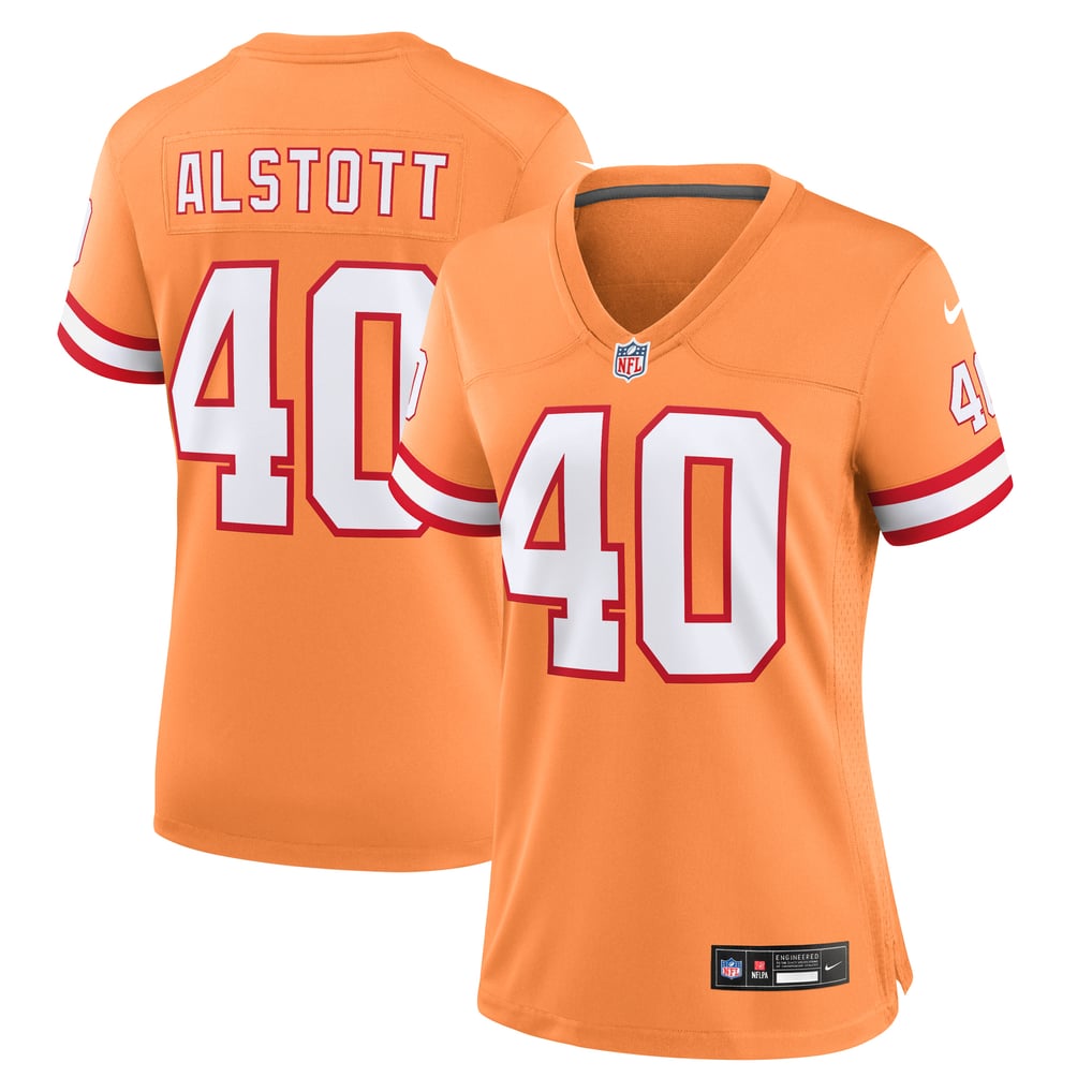 Women's Tampa Bay Buccaneers Mike Alstott Nike Orange Throwback Game Jersey - Image 2