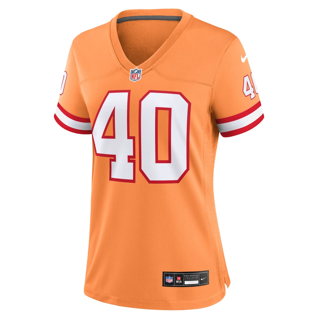 Women's Tampa Bay Buccaneers Mike Alstott Nike Orange Throwback Game Jersey - Image 3