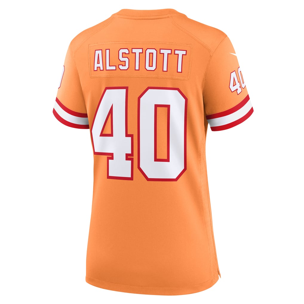 Women's Tampa Bay Buccaneers Mike Alstott Nike Orange Throwback Game Jersey - Image 4