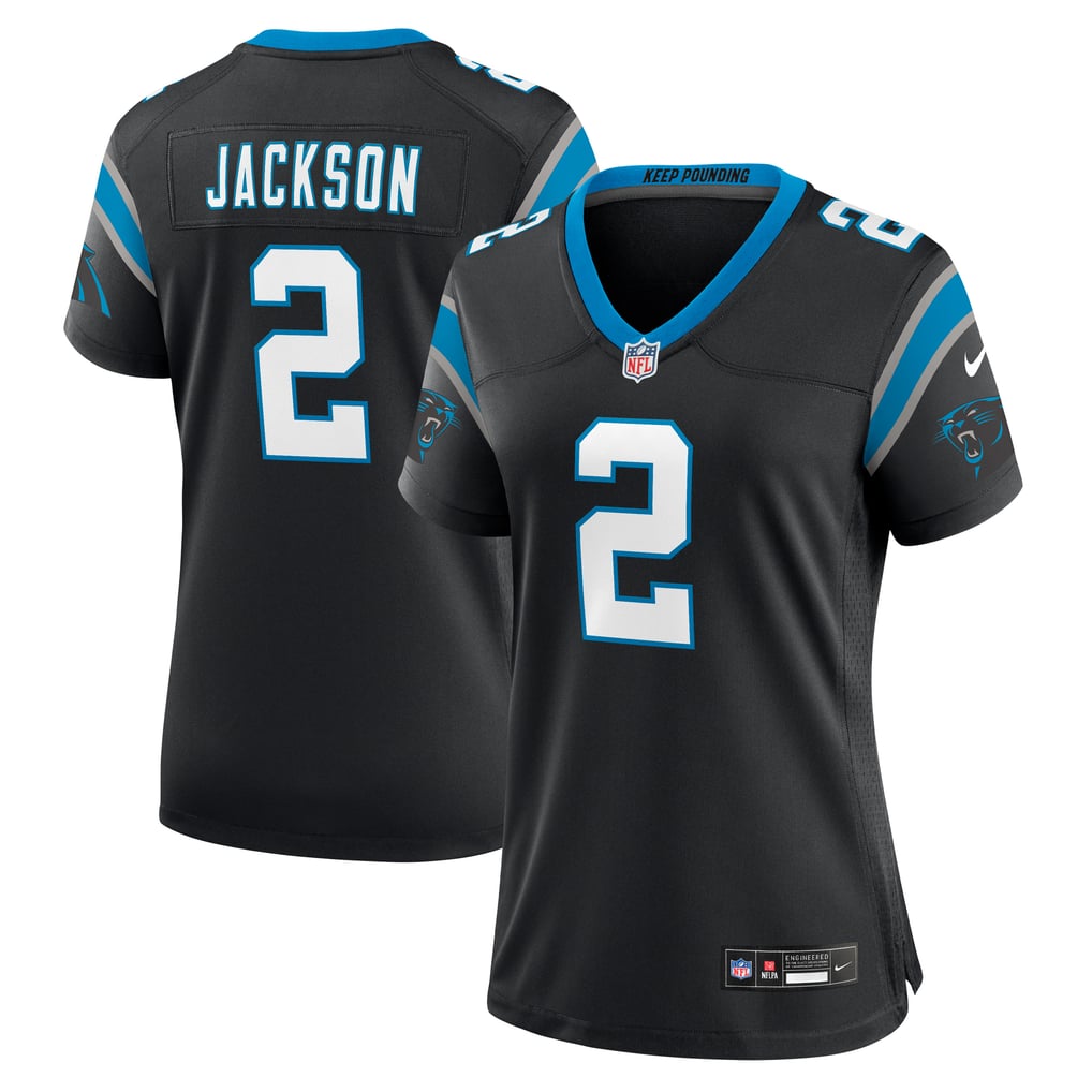 Women's Carolina Panthers Mike Jackson Nike Black Game Jersey - Image 1
